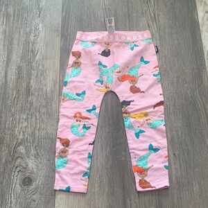 Bonds Kids Pink Leggings with Mermaid Print